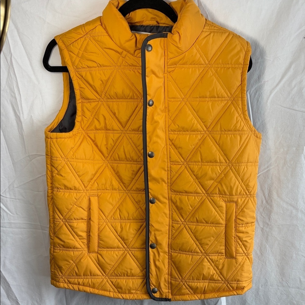 Gymboree Moto Boss Yellow Quilted Vest XL 14